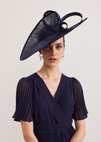 Phase Eight Navy Twist Back Statement Fascinator Hats Navy Canada | UGPXBN-470